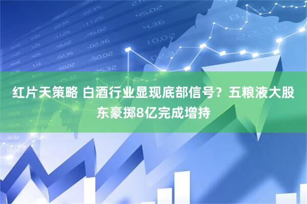 红片天策略 白酒行业显现底部信号？五粮液大股东豪掷8亿完成增持